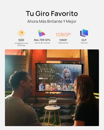 XGIMI ▫️ Projetor portátil Elfin Flip Plus, 500 lúmenes ISO, rotação de 150° 3