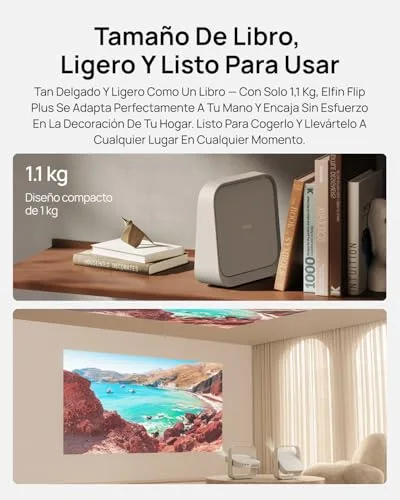 XGIMI ▫️ Projetor portátil Elfin Flip Plus, 500 lúmenes ISO, rotação de 150° 7