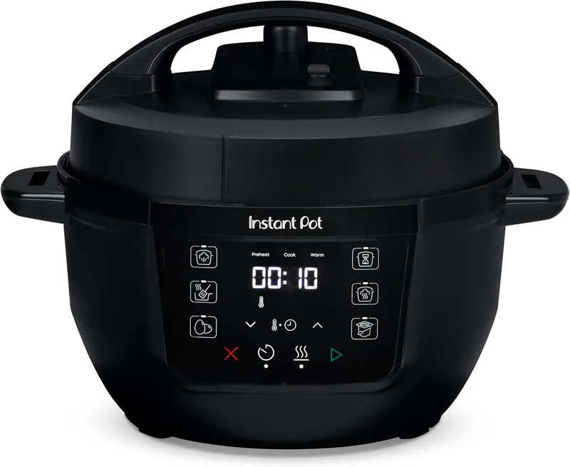 Instant Pot ▫️ Panela Multifunções 3,8 l, 7 em 1, Cozedura Inteligente Multifuncional: Panela de pressão, Cozedura lenta, Panela de arroz, Frigideira, Máquina de iogurte, Panela a vapor e Aquecedor de alimentos, Preto