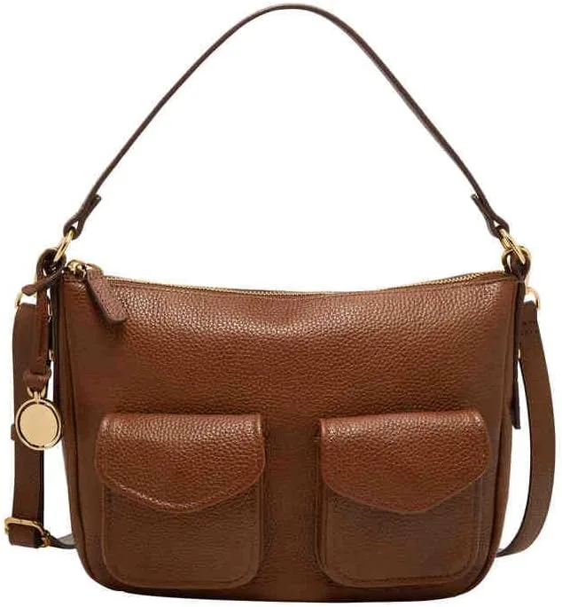 Fossil ▫️ Bolsa de senhora Jolie em pele ou camurça castanha