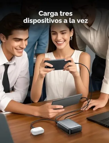 VENTION ▫️ Mini Power Bank de 45 W e 20 000 mAh com cabo USB-C integrado, carregador rápido PD/PPS, baterias externas para telemóveis com ecrã LED para iPhone 16/15/14, Galaxy S25/S24, iPad e computador 3