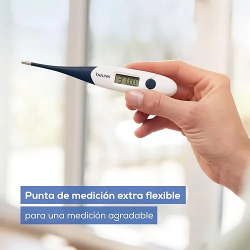 Beurer ▫️ FT 17 – termómetro clínico digital, com ponta de medição flexível para medição oral, retal e axilar, resultado em 10 segundos, indicador de febre, para bebés, crianças e adultos, branco 2