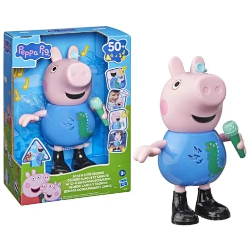 Peppa Pig ▫️ o George canta e faz piadas, boneco de 20 cm, brinquedo musical com mais de 50 sons e canções, brinquedos pré-escolares para meninas e meninos a partir dos 3 anos – Versão em espanhol 3