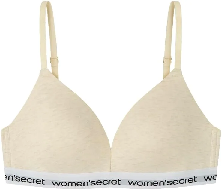 Women'secret ▫️ Soutien triangular acolchoado para mulher Soutien de algodão da Lovely Collection para mulher