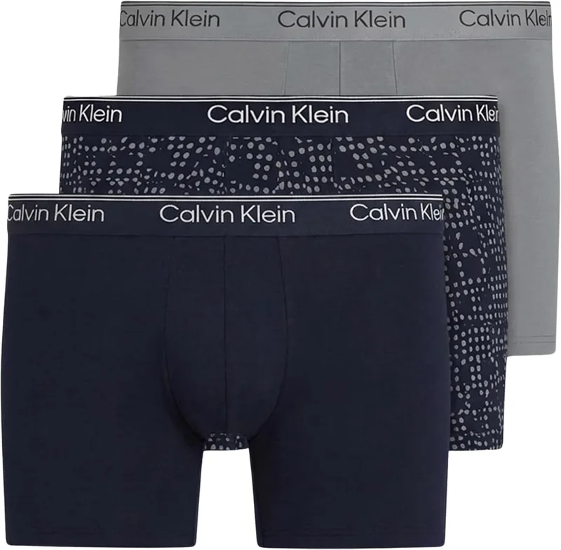 Calvin Klein ▫️ Boxer Brief, embalagem de 3 unidades, Lv00nb4410, Roupa interior masculina