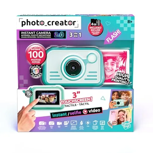 Canal Toys ▫️ Creator - Câmara Instantânea 2.0 e 100 Folhas de Papel Fotográfico 2