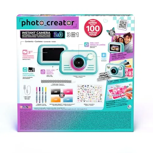 Canal Toys ▫️ Creator - Câmara Instantânea 2.0 e 100 Folhas de Papel Fotográfico 4