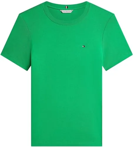 Tommy Hilfiger ▫️ Camiseta de manga curta para mulher New Slim Cody com gola redonda 6