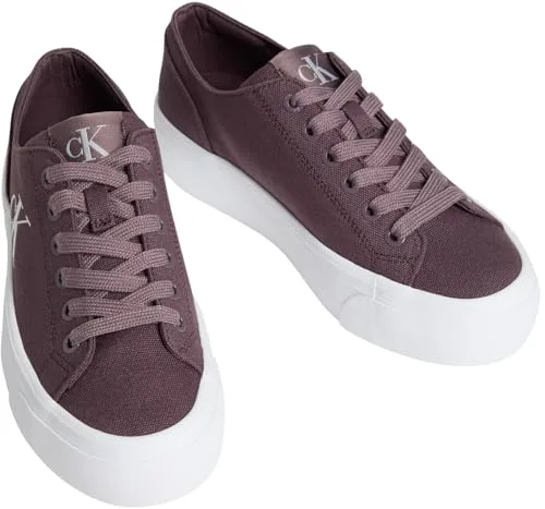 Calvin Klein ▫️ Ténis com sola vulcanizada para mulher, Flatform, cano baixo 4