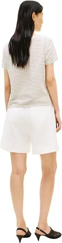 Tommy Hilfiger ▫️ Co Linen Scoop Nk SS tee Ww0ww48705 Camiseta de manga curta para mulher 2