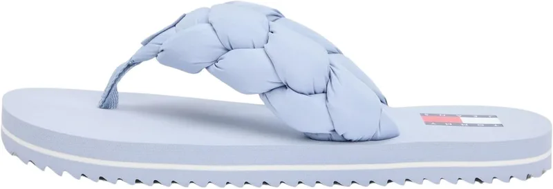 Tommy Jeans ▫️ Tommy Hilfiger - Sandálias de praia para mulher «Braided Beach Sandal» com tira trançada