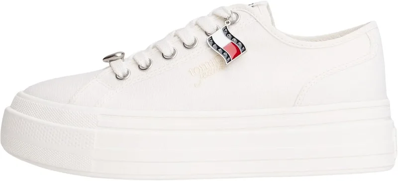 Tommy Jeans ▫️ Tjw Flatform Sneaker Charms En0en02959 Parte superior baixa - Mulher