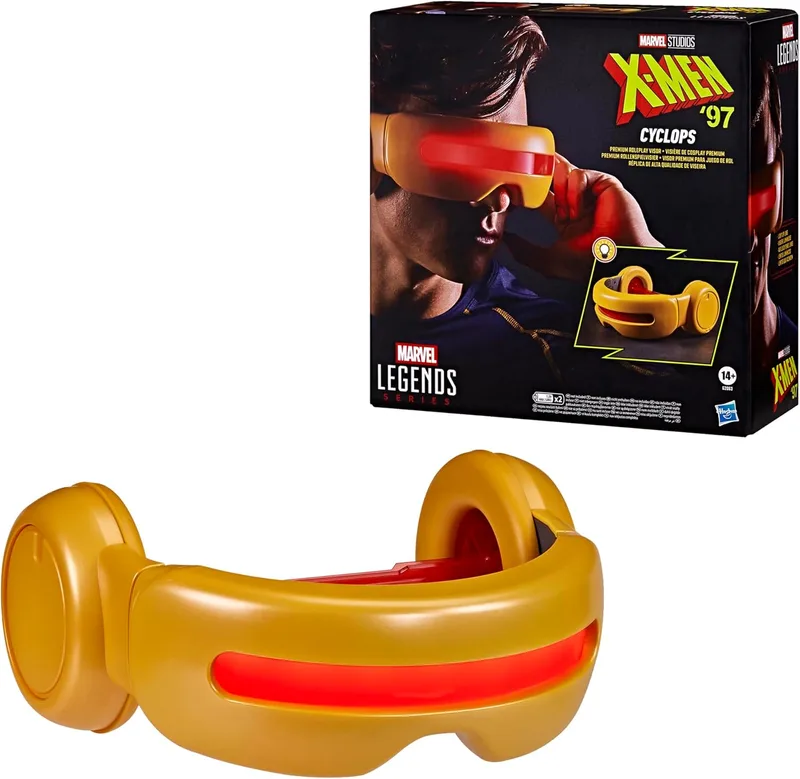 Marvel ▫️ Legends Series X-Men '97, Ciclope, Óculos Premium para RPG, Artigos de coleção para adultos baseados na série animada