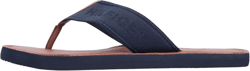 Tommy Hilfiger ▫️ Sandálias de praia em pele Hilfiger Fm0fm05808 - Chinelos para homem