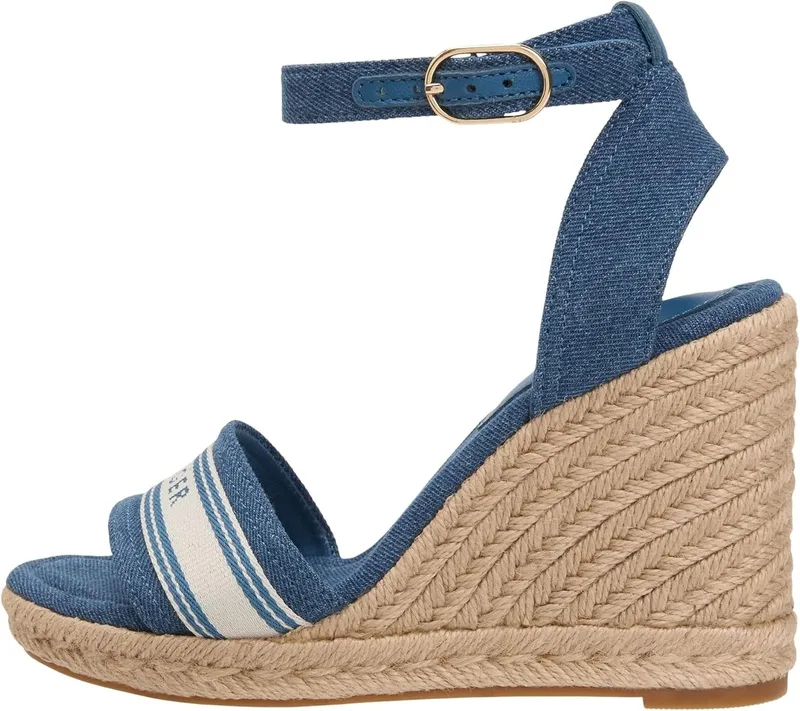 Tommy Hilfiger ▫️ High Wedge Espad Webbing Fw0fw09342, Espadrilhas com cunha para mulher