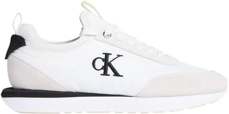 Calvin Klein ▫️ Retro Runner Sock Laceup Mix Mat Yw0yw02060, parte superior baixa, mulher