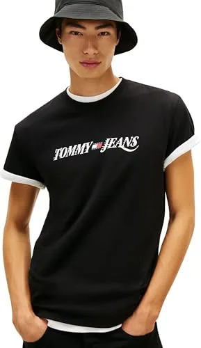 Tommy Jeans ▫️ TJM Reg Vintage La SS tee Dm0dm22548 Camiseta de manga curta para homem 4