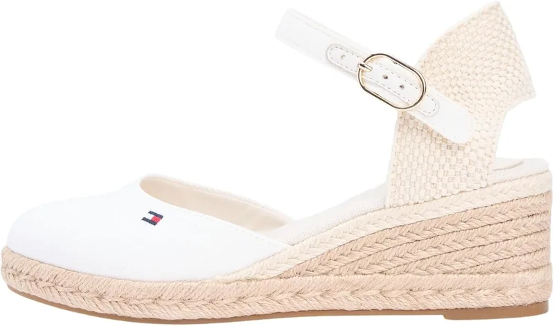 Tommy Hilfiger ▫️ Mid Wedge Espad Closed Toe Fw0fw09233 Alpargatas com cunha - Mulher