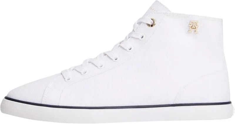 Tommy Hilfiger ▫️ TH Chic Low Profile Mid Cut Fw0fw09356 Parte superior média - Mulher