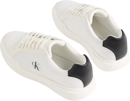 Calvin Klein ▫️ Ténis com sola cupsole para mulher, estilo chunky, com atacadores, em pele 2