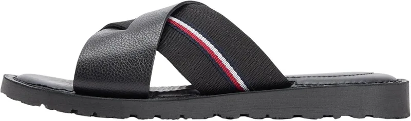 Tommy Hilfiger ▫️ Core Hilfiger Lth Criss C Sandal Fm0fm05783 Sandálias rasas para homem