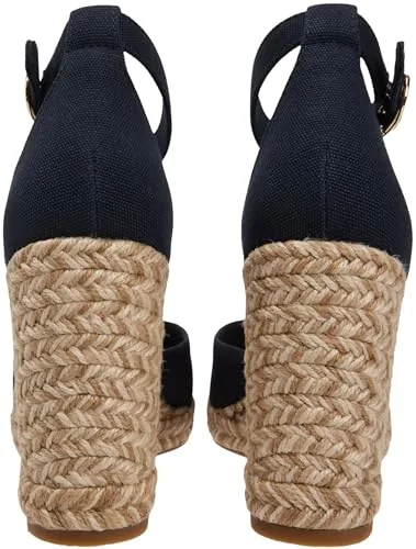 Tommy Hilfiger ▫️ Flag High Wedge Espad Closed Toe Fw0fw09225, Alpargatas de cunha para mulher 4