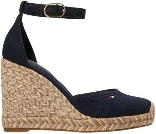 Tommy Hilfiger ▫️ Flag High Wedge Espad Closed Toe Fw0fw09225, Alpargatas de cunha para mulher 7
