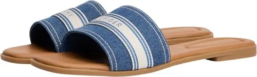 Tommy Hilfiger ▫️ Flat Mule Webbing Fw0fw09217 Sandálias rasas - Mulher 5