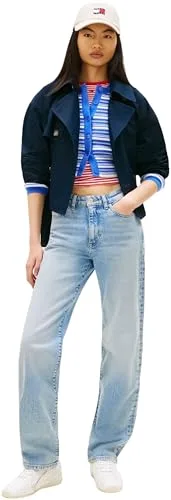 Tommy Jeans ▫️ Kira Mr Slim Str Bi0112 Dw0dw22987 - Calças retas para mulher 5