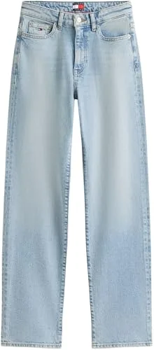 Tommy Jeans ▫️ Kira Mr Slim Str Bi0112 Dw0dw22987 - Calças retas para mulher 6