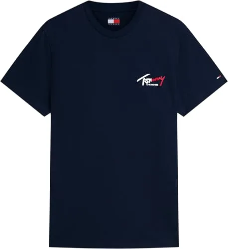 Tommy Jeans ▫️ TJM Slim Sign Chest SS tee Ext Dm0dm22538 Camiseta de manga curta para homem 6