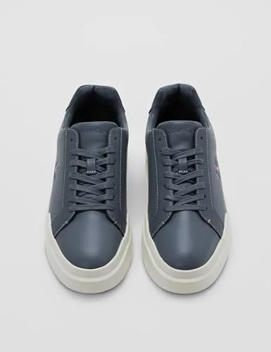 Calvin Klein ▫️ Ténis com sola cupsole para mulher, estilo chunky, com atacadores, em pele 4