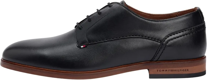 Tommy Hilfiger ▫️ Sapatos de couro Hilfiger Fm0fm05777, Sapatos Derby para homem
