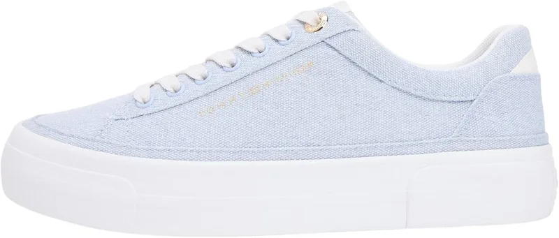 Tommy Hilfiger ▫️ TH Foxing Platform Washed Canvas Fw0fw09172, Sapatilhas Baixas para Mulher