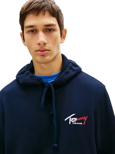 Tommy Jeans ▫️ TJM Reg Entry Sign Hoodie Ext Dm0dm22680 Camisola com capuz para homem (conjunto de 1) 4