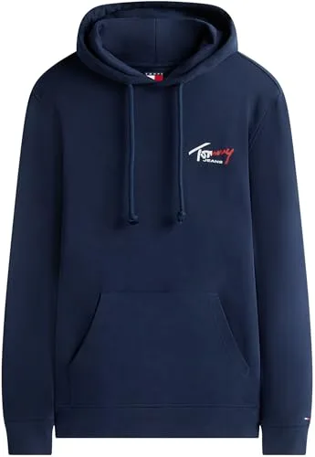 Tommy Jeans ▫️ TJM Reg Entry Sign Hoodie Ext Dm0dm22680 Camisola com capuz para homem (conjunto de 1) 6