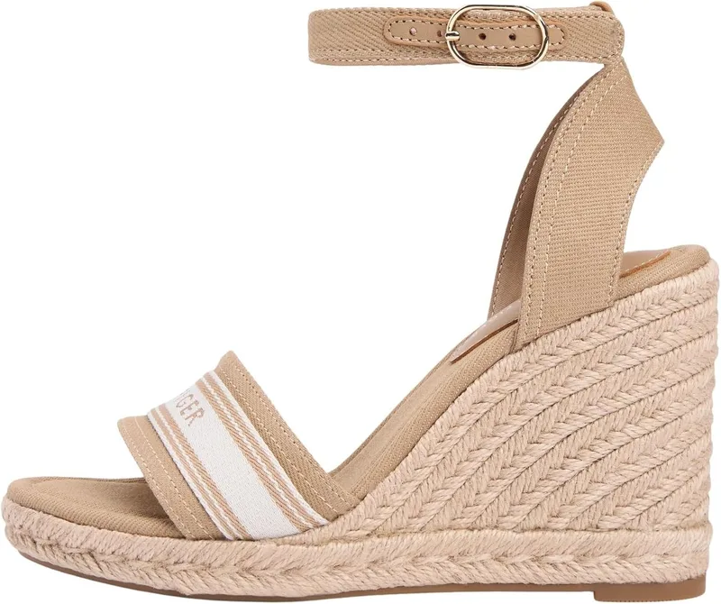 Tommy Hilfiger ▫️ High Wedge Espad Webbing Fw0fw09342, Espadrilhas com cunha para mulher