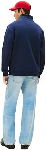Tommy Jeans ▫️ TJM Reg Fleece 1/4zip Mock Neck Dm0dm20339 Camisola com fecho de correr de 1/4 para homem 3