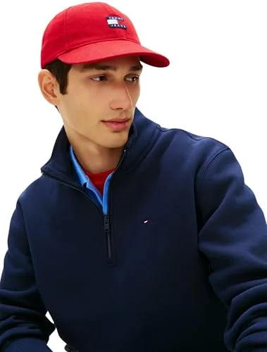 Tommy Jeans ▫️ TJM Reg Fleece 1/4zip Mock Neck Dm0dm20339 Camisola com fecho de correr de 1/4 para homem 4