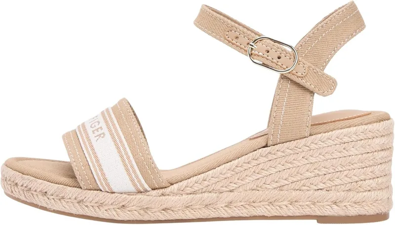 Tommy Hilfiger ▫️ Mid Wedge Espad Webbing Fw0fw09230 Espadrilhas com cunha - Mulher
