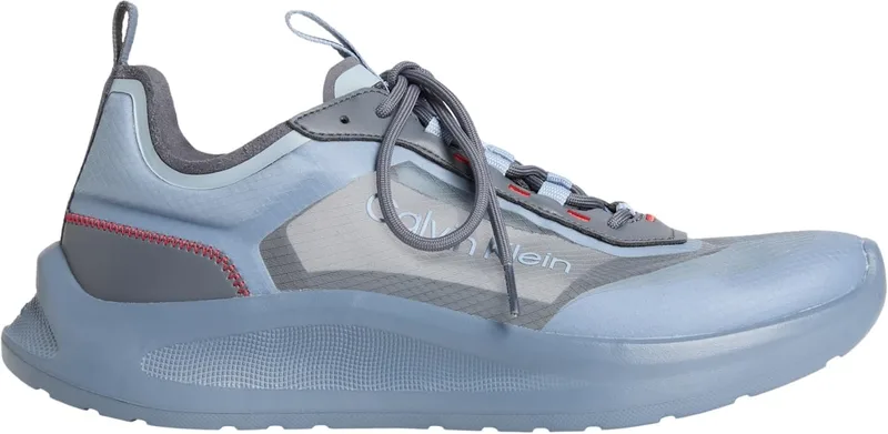 Calvin Klein ▫️ Ténis Runner para homem, em EVA leve com malha, azul (Keepsake Blue/Night Owl/Orange Com), 46