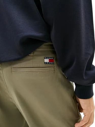 Tommy Jeans ▫️ TJM Scanton Calças Chino em Sarja de Algodão Dm0dm22404 - Calças Chino para Homem 3