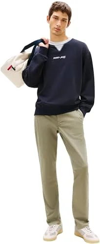 Tommy Jeans ▫️ TJM Scanton Calças Chino em Sarja de Algodão Dm0dm22404 - Calças Chino para Homem 5