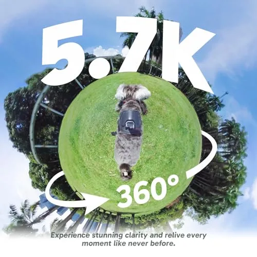 AKASO ▫️ 360 – Câmara de ação 360 com cartão de 128 GB, kit padrão 2
