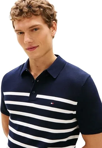 Tommy Hilfiger ▫️ Polo de manga curta para homem Essential Cotton Knitted Dick 4