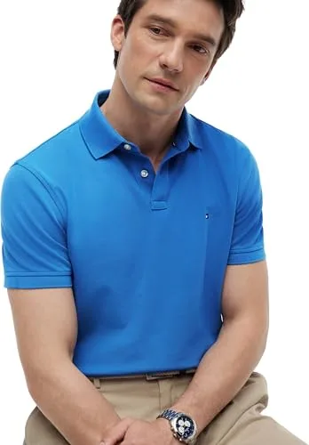 Tommy Hilfiger ▫️ Polo de manga curta para homem 1985, corte regular 5
