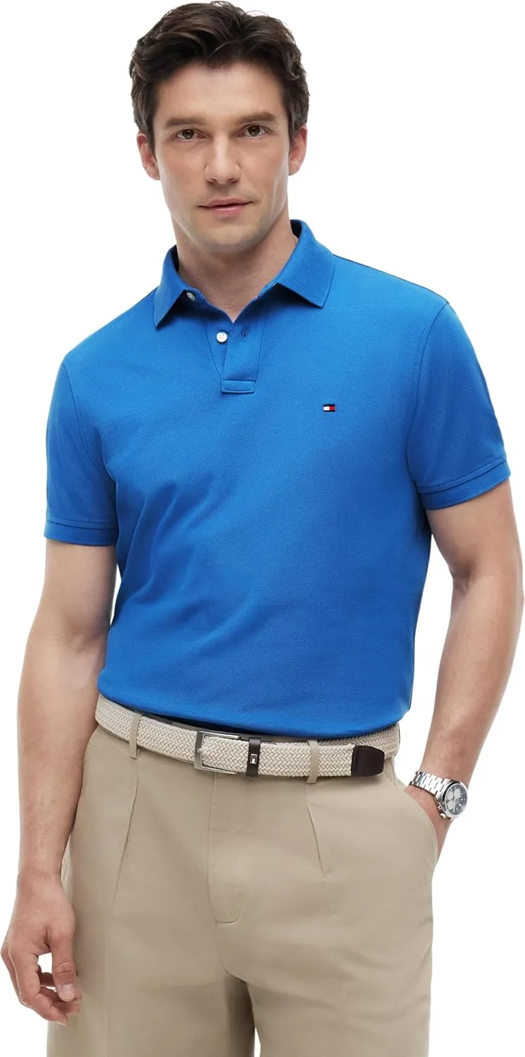 Tommy Hilfiger ▫️ Polo de manga curta para homem 1985, corte regular