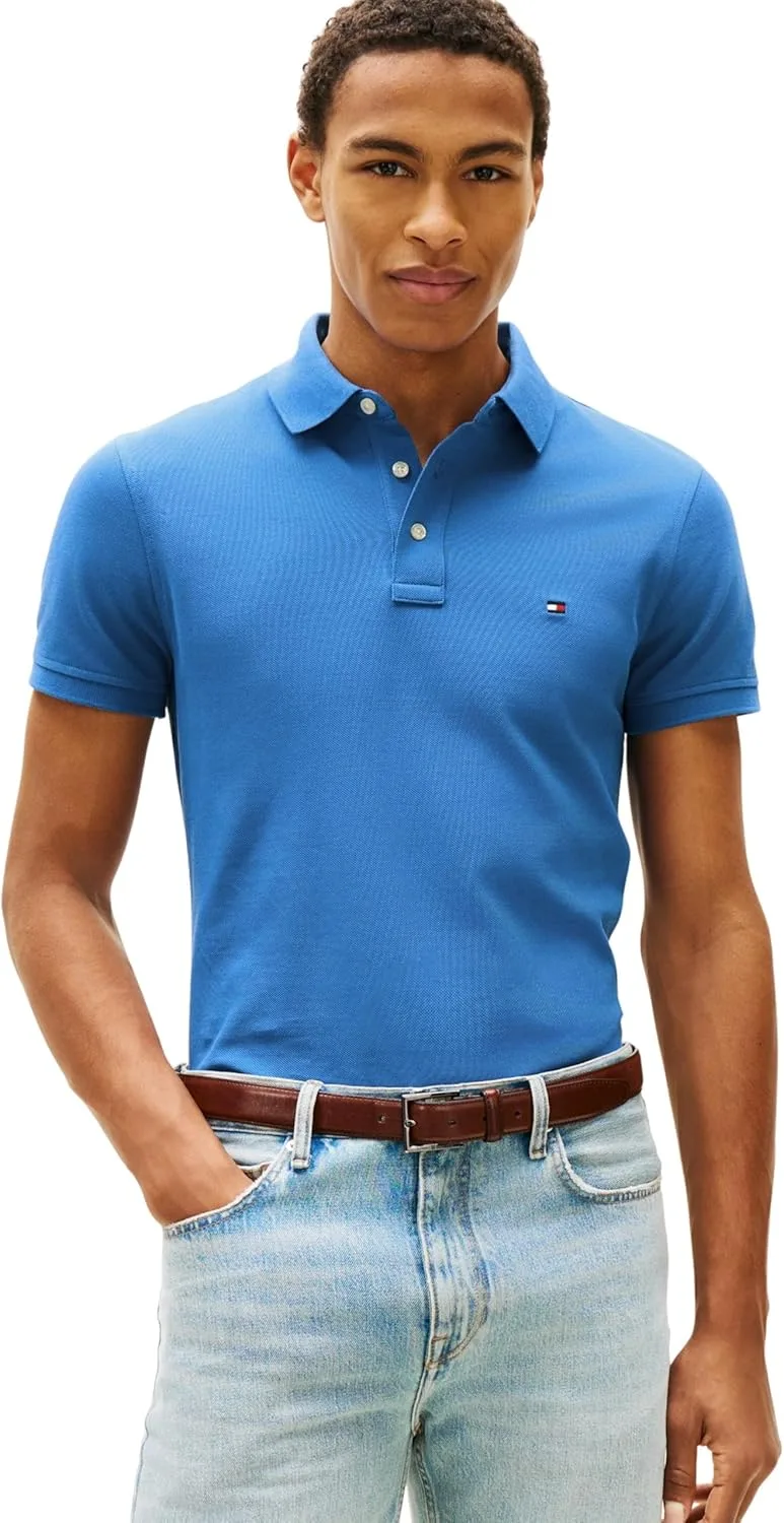 Tommy Hilfiger ▫️ Camisa pólo de manga curta para homem 1985 Slim Fit