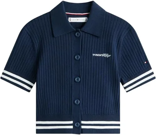Tommy Hilfiger ▫️ Camisola Polo com Canelado SS Kg0kg09379 Polos para Meninas 6
