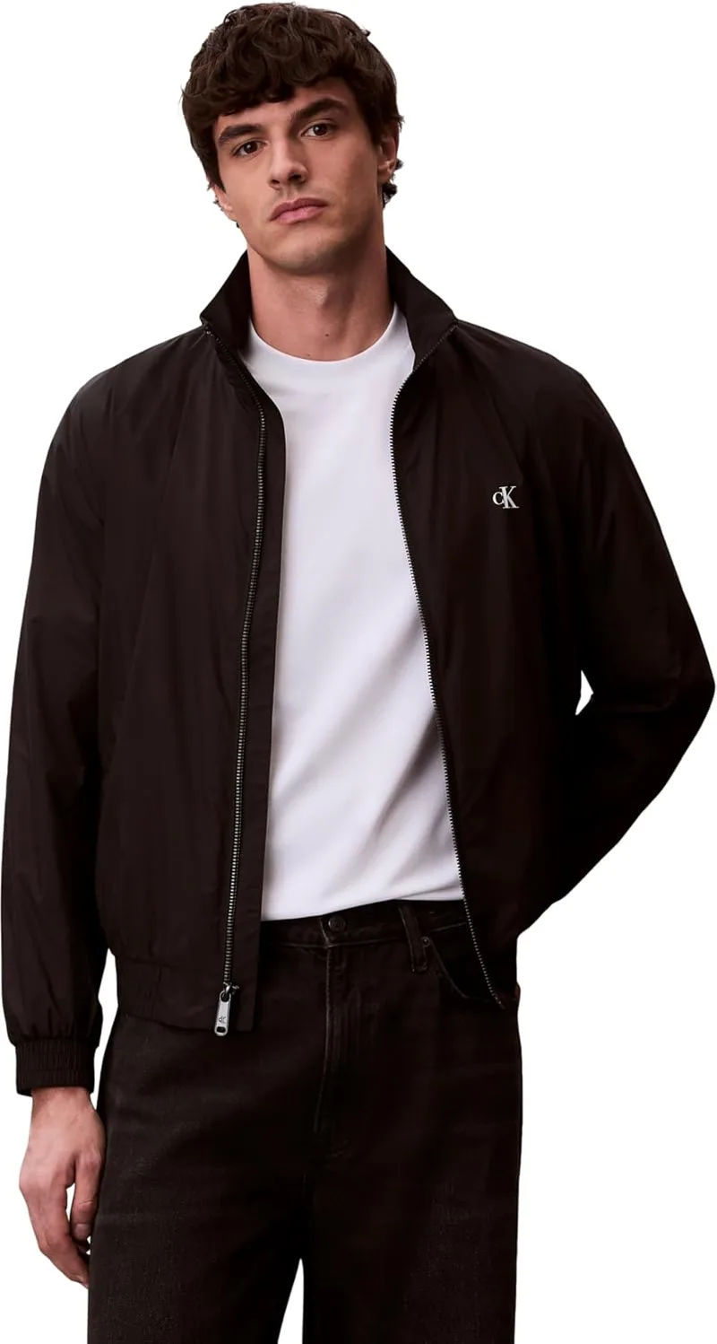 Calvin Klein ▫️ Ls Harrington de nylon sem enchimento Lv04rf520g Casacos para homem
